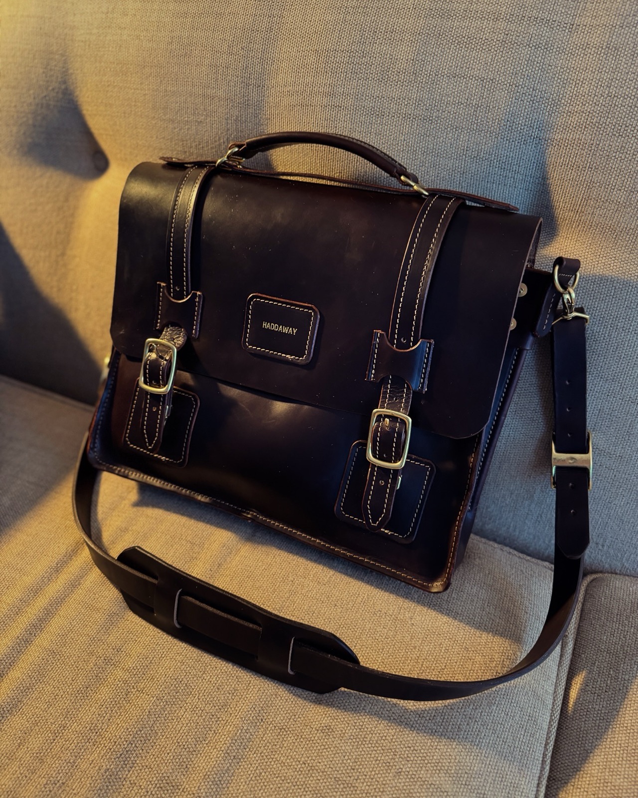 Horween Chromexcel leather messenger bag