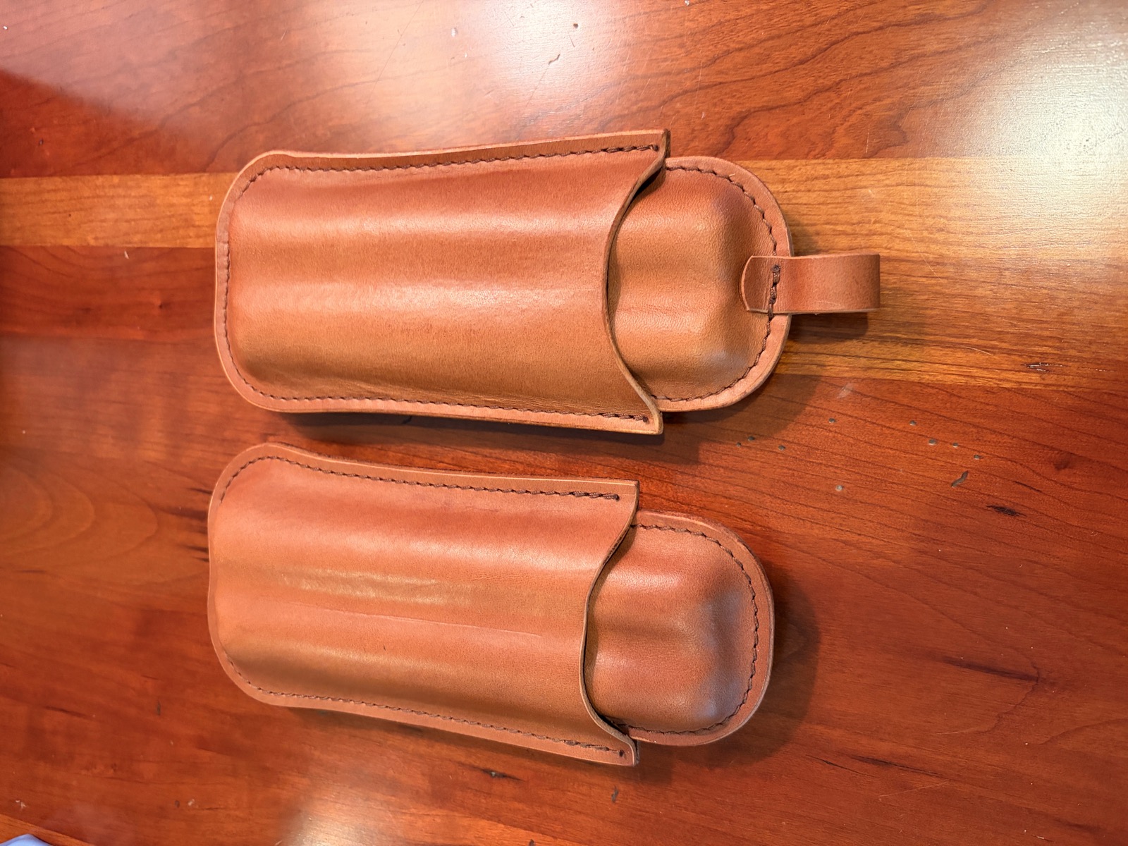 Two-stick cigar case open