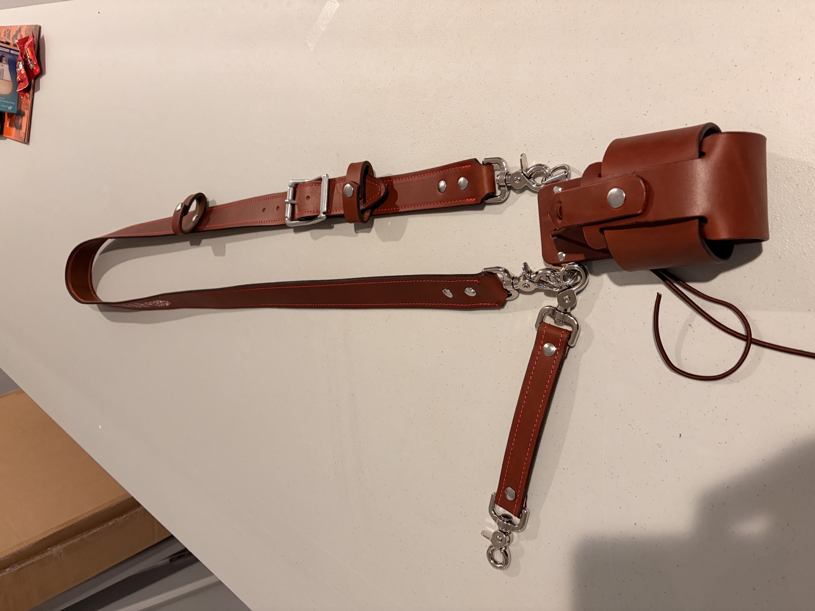 Stamped and hand painted lettering detail